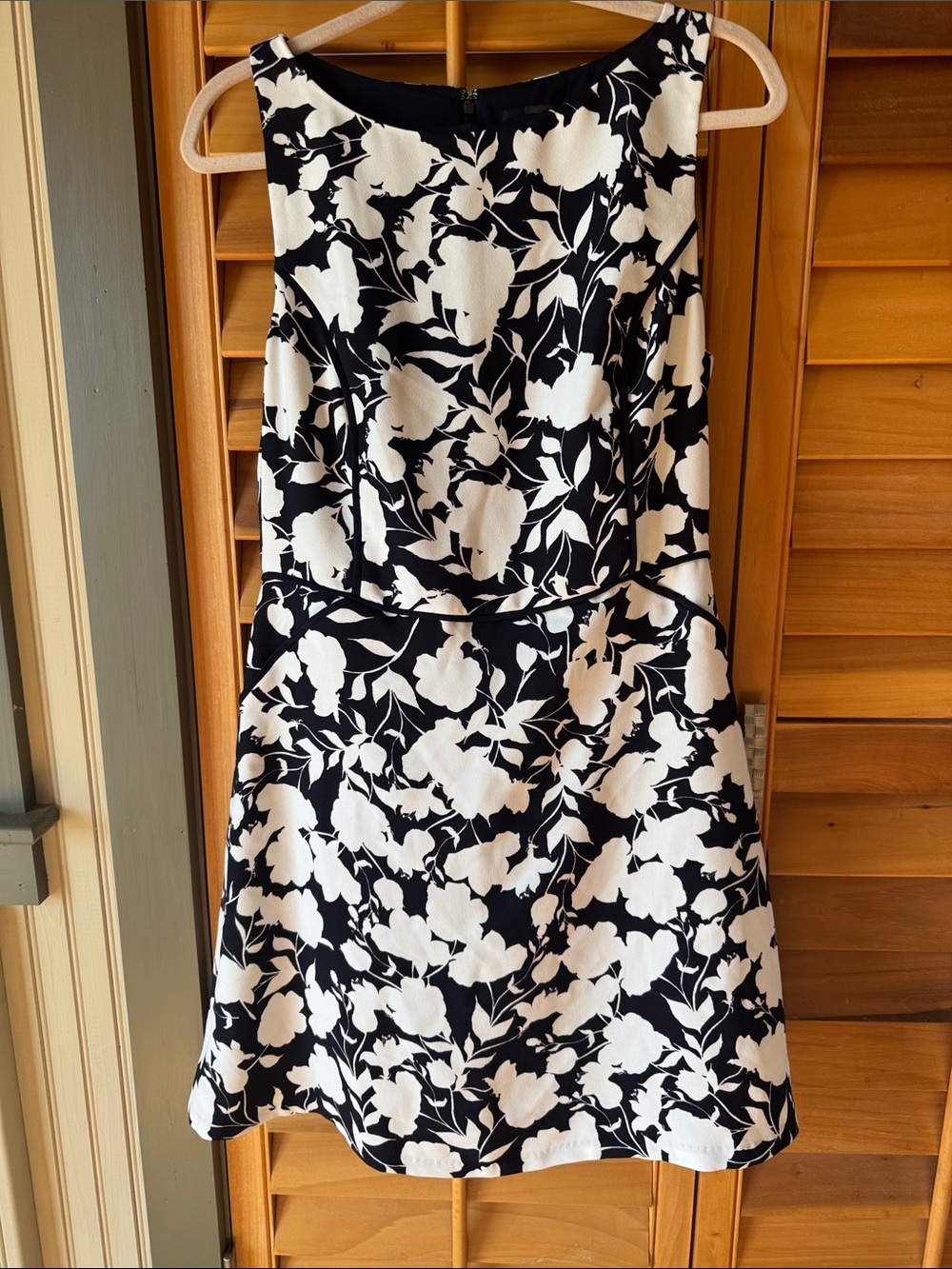 The Limited Navy and White Floral Midi Dress size 10